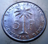 7.747 CONGO RUANDA URUNDI 5 FRANCS 1959 XF, Africa, Aluminiu