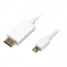 Cablu mini DISPLAYPORT - HDMI, Thunderbolt, 1.8M, mufe aurite, tip tata-tata ecranat