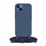 Husa Apple iPhone 13 Silicon + Microfibra Albastru CLT