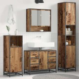 vidaXL Set de mobilier pentru baie 3 pcs Lemn Vechi Lemn compozit 3402485