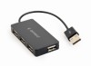 HUB extern GEMBIRD, porturi USB: USB 2.0 x 4, conectare prin USB 2.0, cablu 0.15 m, negru, &quot;UHB-U2P4-04&quot; (timbru verde 0.8 lei)