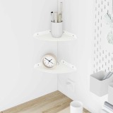 vidaXL Raft suspendat cu raft cu depozitare 2 pcs Alb 18 x 18 x 2 cm 8004096