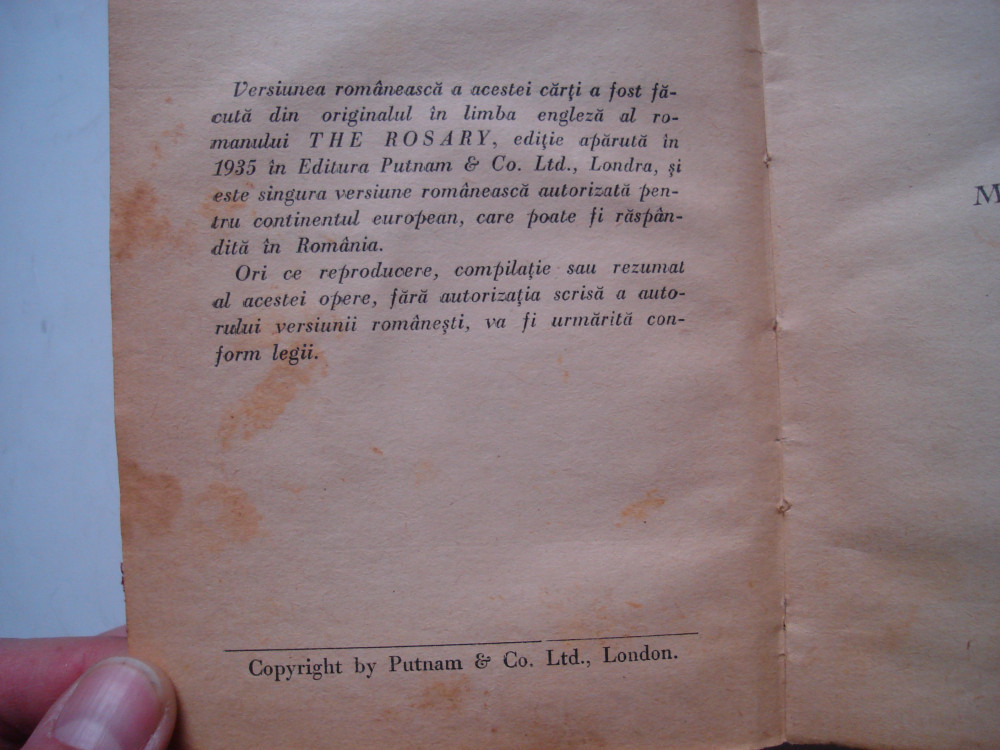 Mataniile - Florence L. Barclay, Alta editura, 1940 | Okazii.ro