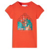 Tricou pentru copii, portocaliu &icirc;nchis, 104, vidaXL