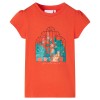 Tricou pentru copii, portocaliu &icirc;nchis, 116, vidaXL
