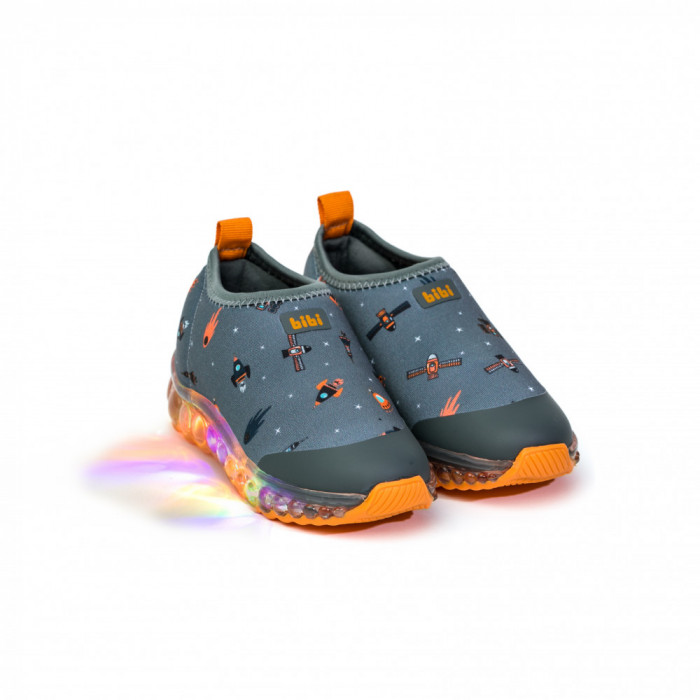 Pantofi Sport LED Bibi Roller Celebration Grey/Orange 31 EU