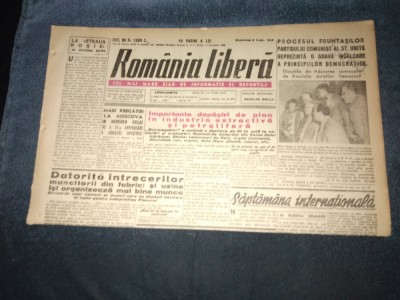 ZIARUL ROMANIA LIBERA 6 FEBRUARIE 1949 foto
