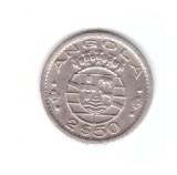 Moneda Angola 2.5 escudos 1967, stare buna, curata
