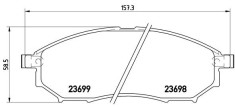 BREMBO P 56 058 PRIME LINE set placute frana,frana disc