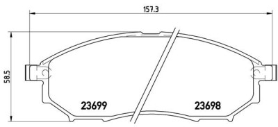 BREMBO P 56 058 PRIME LINE set placute frana,frana disc foto