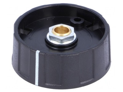 Buton rotativ negru cu indicator ABS &amp;Oslash;6mm &amp;Oslash;40x15,5mm foto