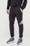 Adidas pantaloni de trening culoarea negru, cu imprimeu IC9400