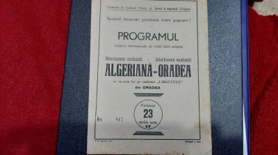 program Sel Sind. Oradea - Sel. Sind. Algeriana foto