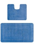 Cumpara ieftin Set 2 Covorase Baie Model Maritime 2509, Marimi 50 x 80 40 x 50 cm, Albastru, Inaltime Fir 0, Antialergic, Polipropilena