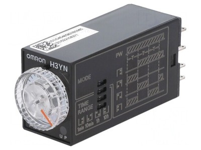 Timer H3YN-21-B 24VDC 0.1min-10h DPDT 250VAC/5A foto