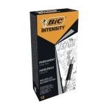 Cumpara ieftin Marker permanent Bic Grip Fine CD/DVD, varf 0.7 mm, 12 buc/cutie, negru