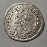 Austria 3 kreuzer 1700 GE/ Praga argint Leopold l
