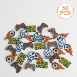 Decoratiuni pentru spite bicicleta, Set 30 buc, Modele Gamer, Football, Skull, CMCLASS