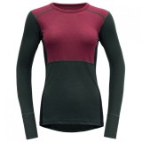 DEVOLD Lauparen Merino 190 Shirt Woman beetroot/woods/ink M