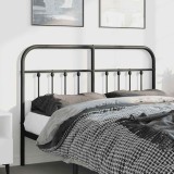 vidaXL Tăblie de pat de schimb metalică, negru, 135 cm 352610