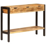 Cumpara ieftin Servanta cu 3 sertare, 110x35x75 cm, lemn masiv de mango
