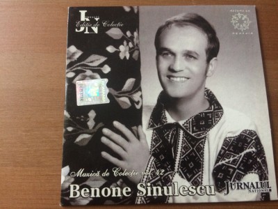 BENONE SINULESCU cd disc selectii muzica populara folclor de colectie jurnalul national VG++ foto