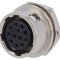 Conector circular HR10 push-pull argintat 2A pentru lipire