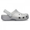 Saboti Crocs Kids&#039; Classic Glitter Clog Argintiu - Silver, 25, 27, 29, 30, 33, Gri