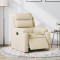 vidaXL Fotoliu rabatabil electric, crem, material textil 3204965