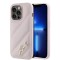 Husa pentru Apple iPhone 14 Pro, Karl Lagerfeld, Diagonal Quilted Script, Roz