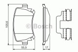 Set placute frana,frana disc VW GOLF V (1K1) (2003 - 2009) BOSCH 0 986 494 649