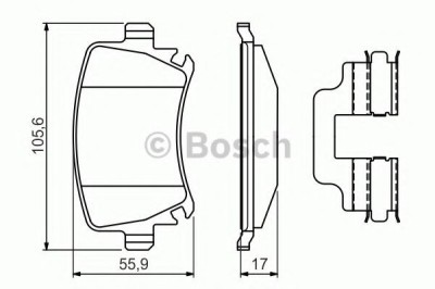 Set placute frana,frana disc AUDI A3 Sportback (8PA) (2004 - 2013) BOSCH 0 986 494 649 foto