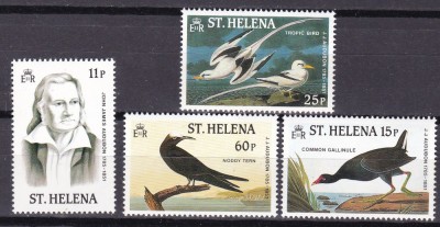 St. HELENA fauna pasari Audubon MI 428-431 MNH foto