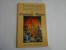 Semnificatia Duminicilor din POSTUL MARE / PREDICI vol.II - B. Raduleanu - Bucuresti ed. Bonifaciu, 2005