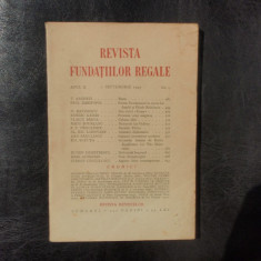 Revista fundatiilor regale no.9 anul II Septembrie 1935