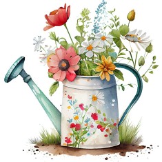Sticker decorativ, Stropitoare cu Flori, Multicolor, 62 cm, 1261STK-10