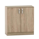 Cumpara ieftin Comoda cu 2 usi din mdf maro stejar sonoma Betty 90x39x93 cm