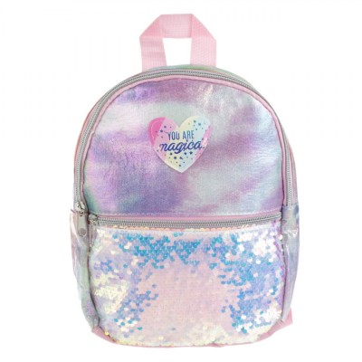 Rucsac Copii, Model Reversibil, Multicolor, Mărime 21x7x25 cm foto