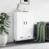 VidaXL Dulap &icirc;nalt, alb extralucios, 69,5x31x115 cm, lemn prelucrat