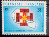 Polinezia franceza 1971 emblema cercetașă scoutism , mitingul cercetașilor serie 1v neștampilat