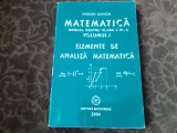 MIRCEA GANGA MATEMATICA MANUA PENTRU CLASA A XI A ELEMENTE DE ANALIZA MATEMATICA 2004
