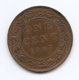 Canada 1 Cent 1907 - Edward VII, Bronz, 25.4 mm KM-8 (1), America de Nord