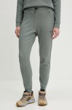 Helly Hansen pantaloni de trening HP TECH culoarea verde, neted, 34492