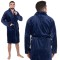 Halat de baie pentru barbati pana la genunchi, marimea L/XL, albastru marin Household NewTrend