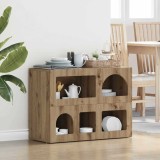 vidaXL Bufet Stejar Artizanal 80.5 x 35 x 59 cm Lemn compozit 891333