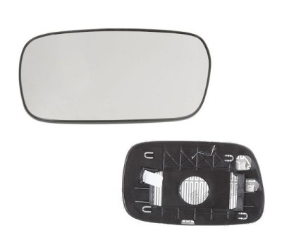 Geam oglinda exterioara cu suport fixare Toyota Corolla (E12), 01.2002-12.2003, Dreapta, incalzita; geam convex; cromat foto