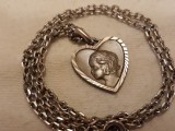 Argint MEDALION PRINTESA CONTESA delicat 1900 FRANTA art nouveau EXCEPTIONAL si UNIC pe Lant Argint
