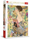 PUZZLE TREFL 1000 ART COLLECTION GUSTAV KLIMT DOAMNA CU EVANTAIUL