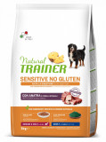 Cumpara ieftin Natural Trainer, Sensitive No Gluten Medium Maxi Adult, Rata, 3 kg