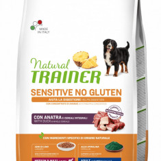 Natural Trainer, Sensitive No Gluten Medium Maxi Adult, Rata, 3 kg